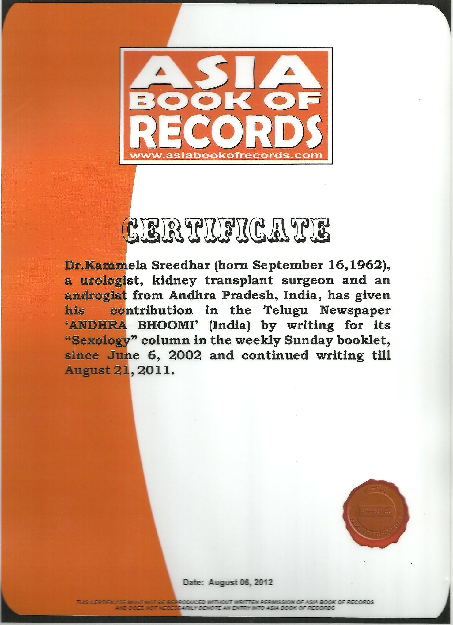 Asia Book of Records
